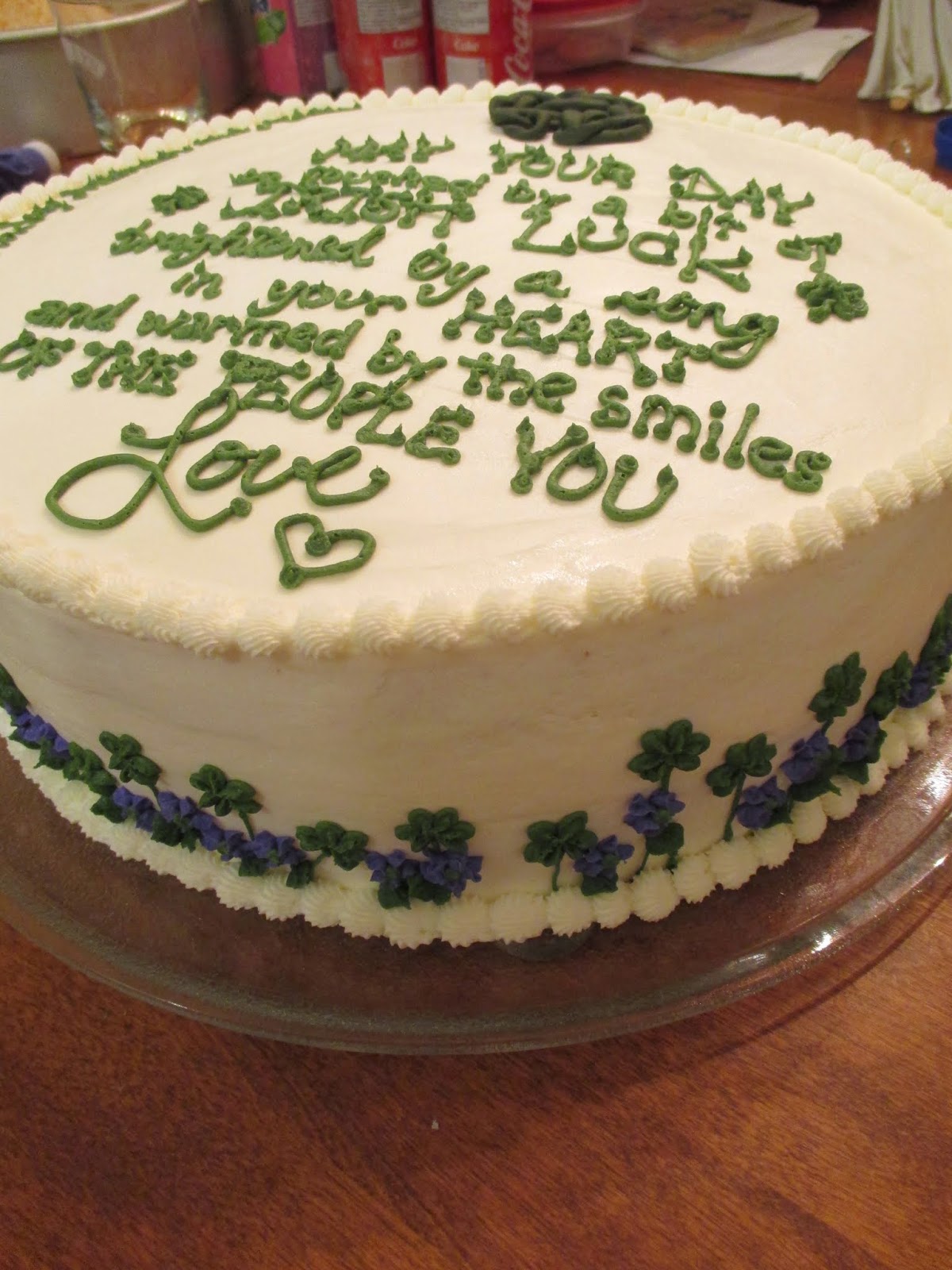 Dwyer's Farmhouse The Irish Blessing Birthday Cake