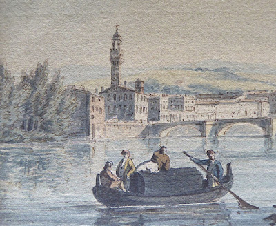 A watercolour of the Arno at Firenze looking towards the Ponte alla Carraia, by John Thomas Serres 1790. A watercolour of the Arno at Firenze looking towards the Ponte alla Carraia, by John Thomas Serres 1790.