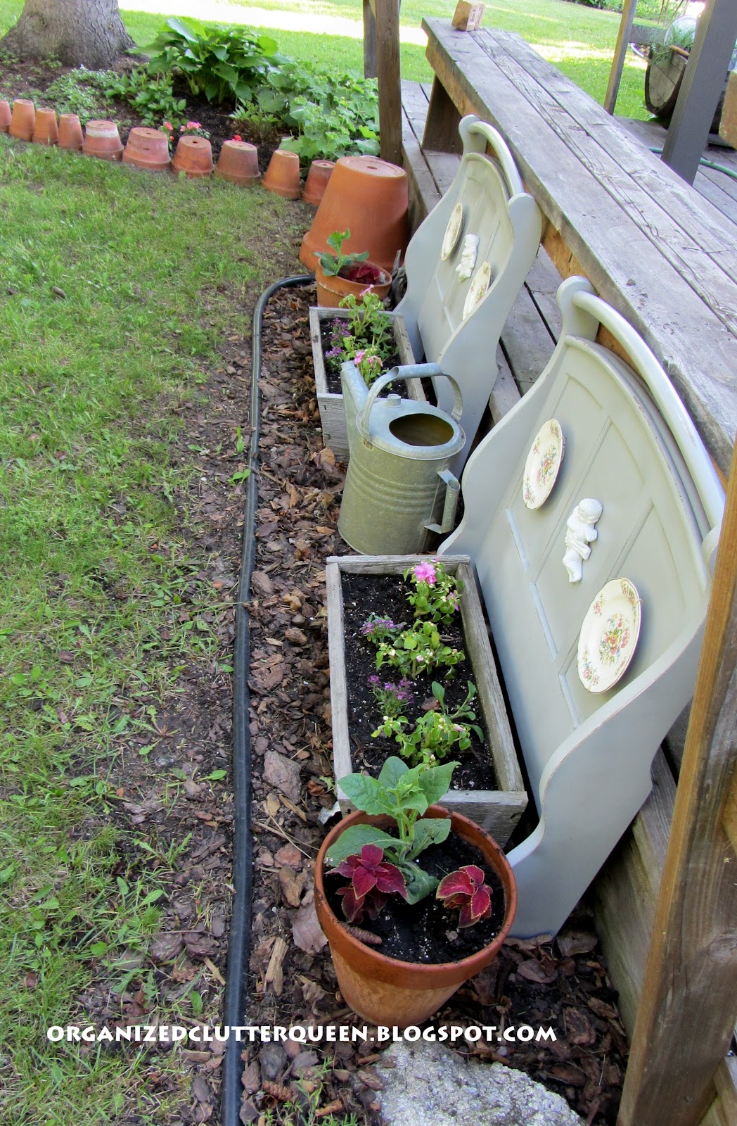 Repurposing the Old College Futon in Flower Garden Organized Clutter