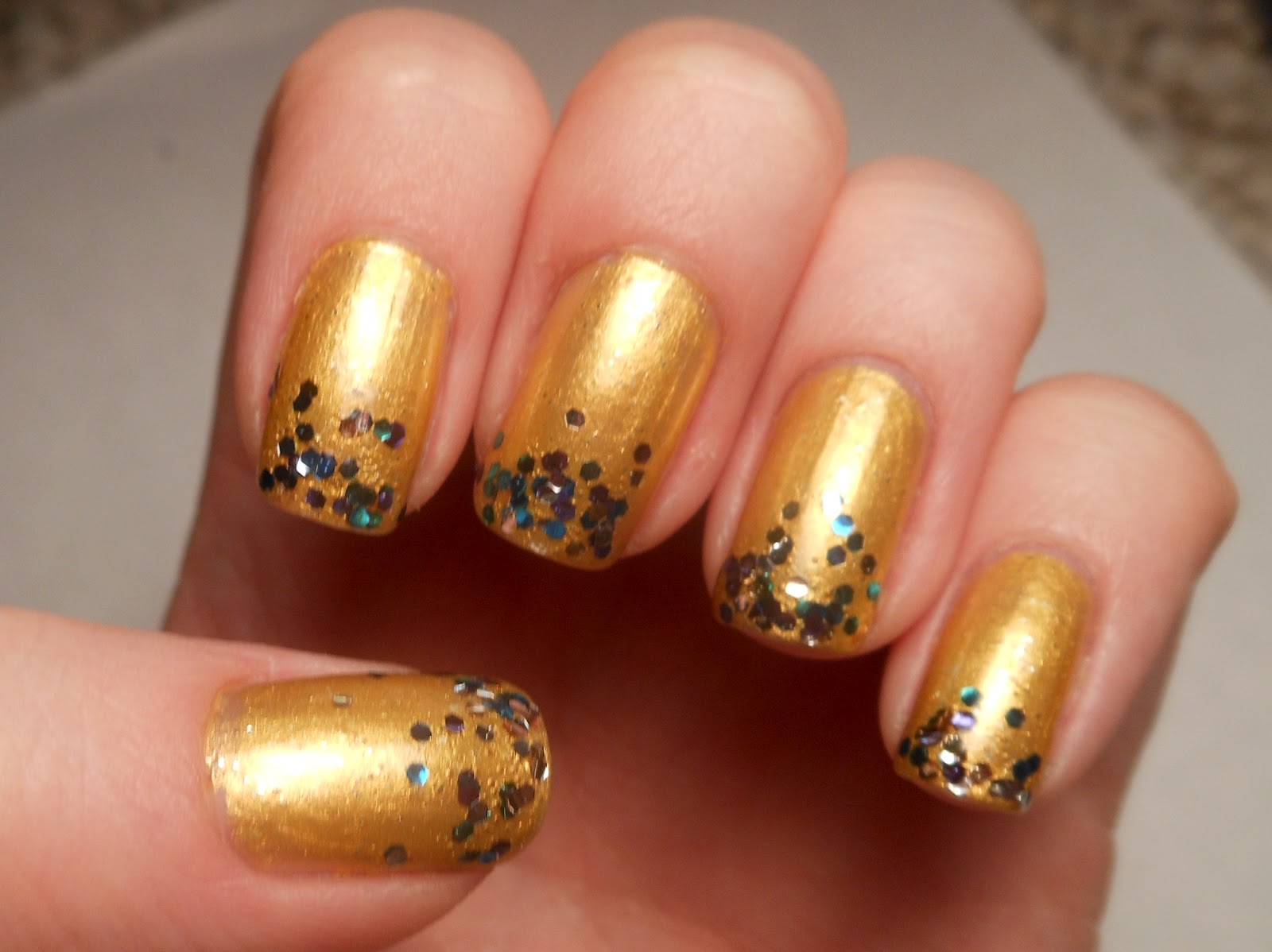 A Plethora of Nails: Gold and Glitter
