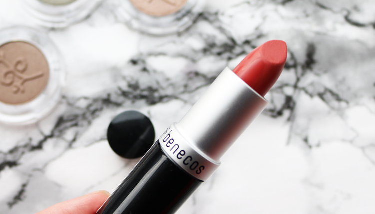 Benecos Lipstick Poppy Red Review Swatches