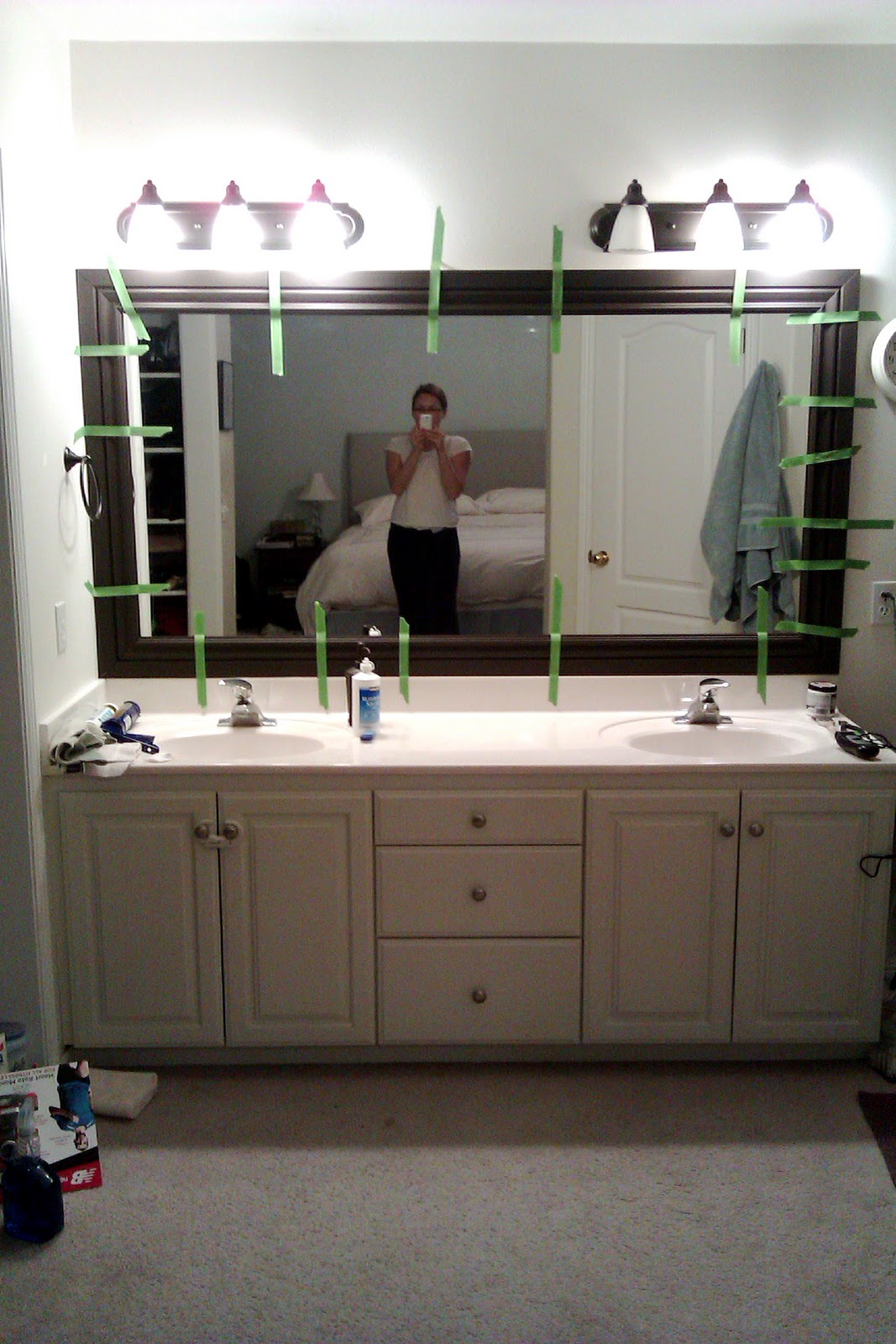 Happy Habits Tutorial Adding Molding to a Builder Grade Mirror