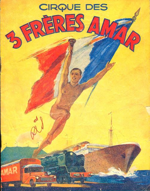 Programme papier de la saison 1950 du Cirque Amar