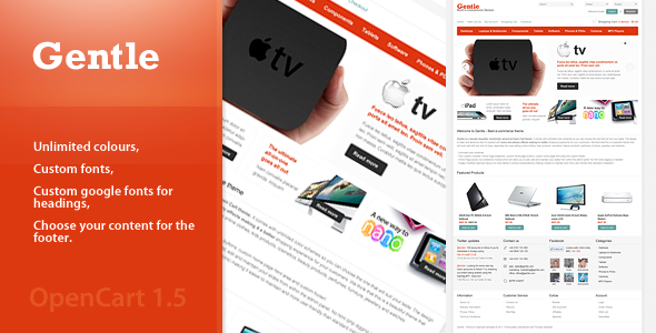 Free Download Gentle OpenCart Template Free Download Gentle OpenCart Template