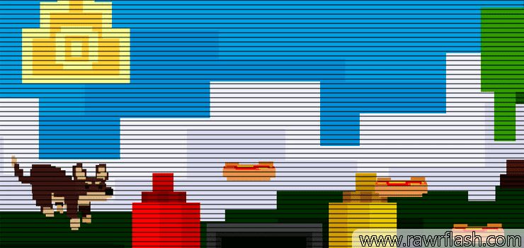 HotDog Adventure Você é um cachorrinho faminto que vive em um mundo movido à hot dog. Mas a única forma de comer um cachorro quente é desbloqueando a customização, onde você poderá personalizar seu dogão e finalmente comer.