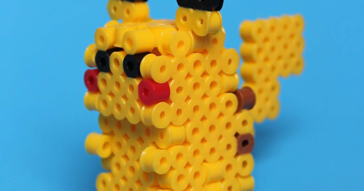 PIKACHU 3D Building Vlog with Mini Perler Beads #3dperler 