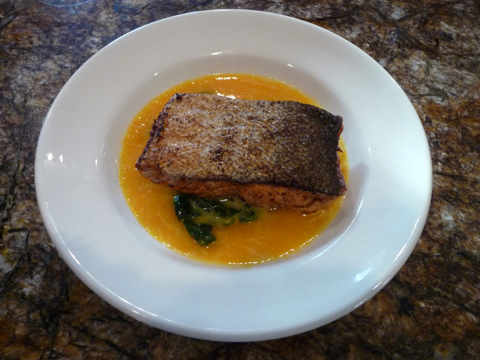 Chef Bolek Copper River Sockeye Salmon with an OrangeSaffron Sauce