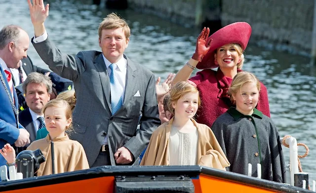 King Willem-Alexander, Queen Maxima and their daughters Princess Amalia, Princess Alexia and Princess Ariane, Prince Bernhard, Princess Annette, Prince Constantijn, Princess Laurentien, Prince Pieter-Christiaan, Princess Anita, Prince Maurits and Princess Marilene