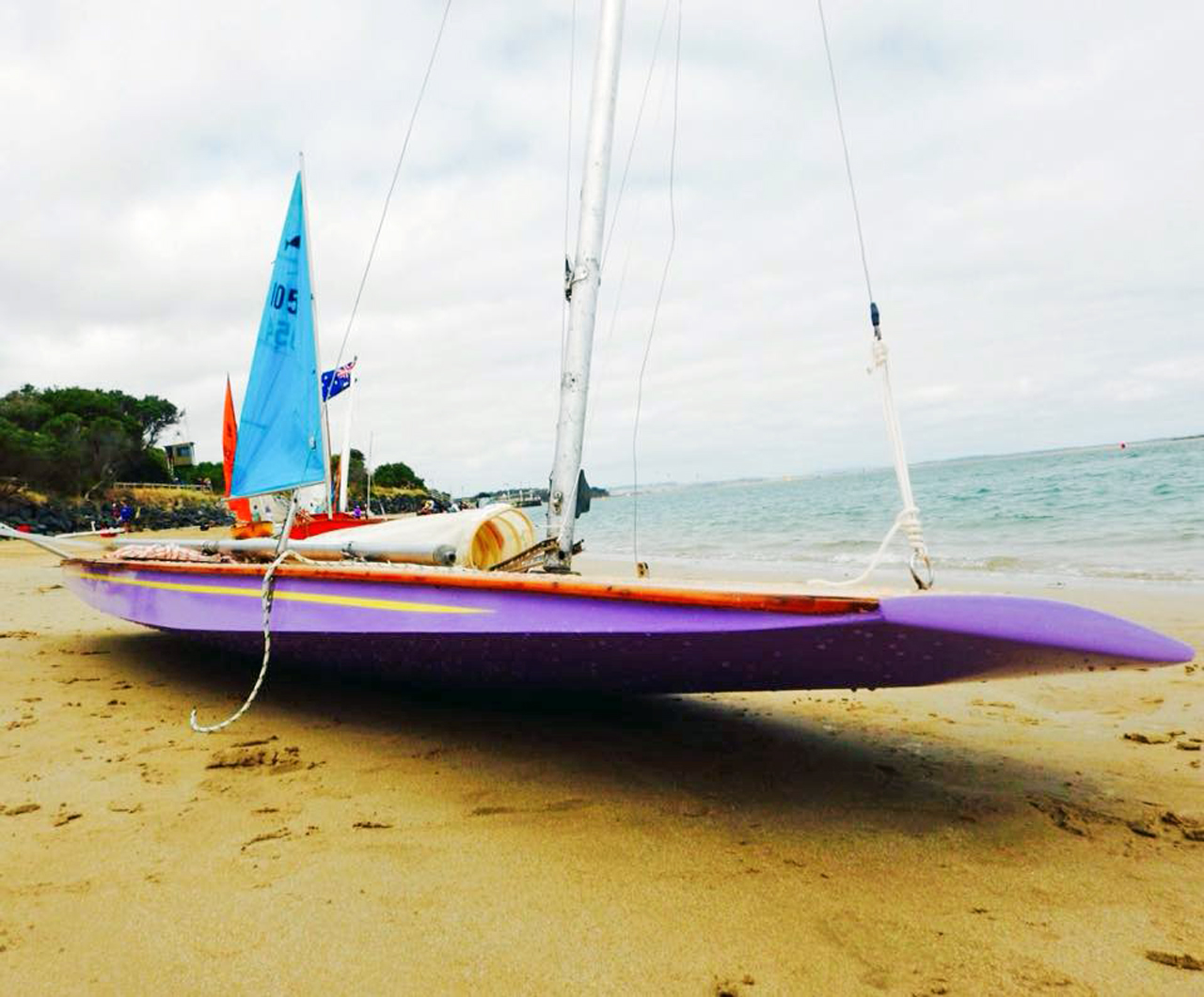 Earwigoagin Australian Sailfish at the Inverloch Classic Wooden Dinghy Regatta