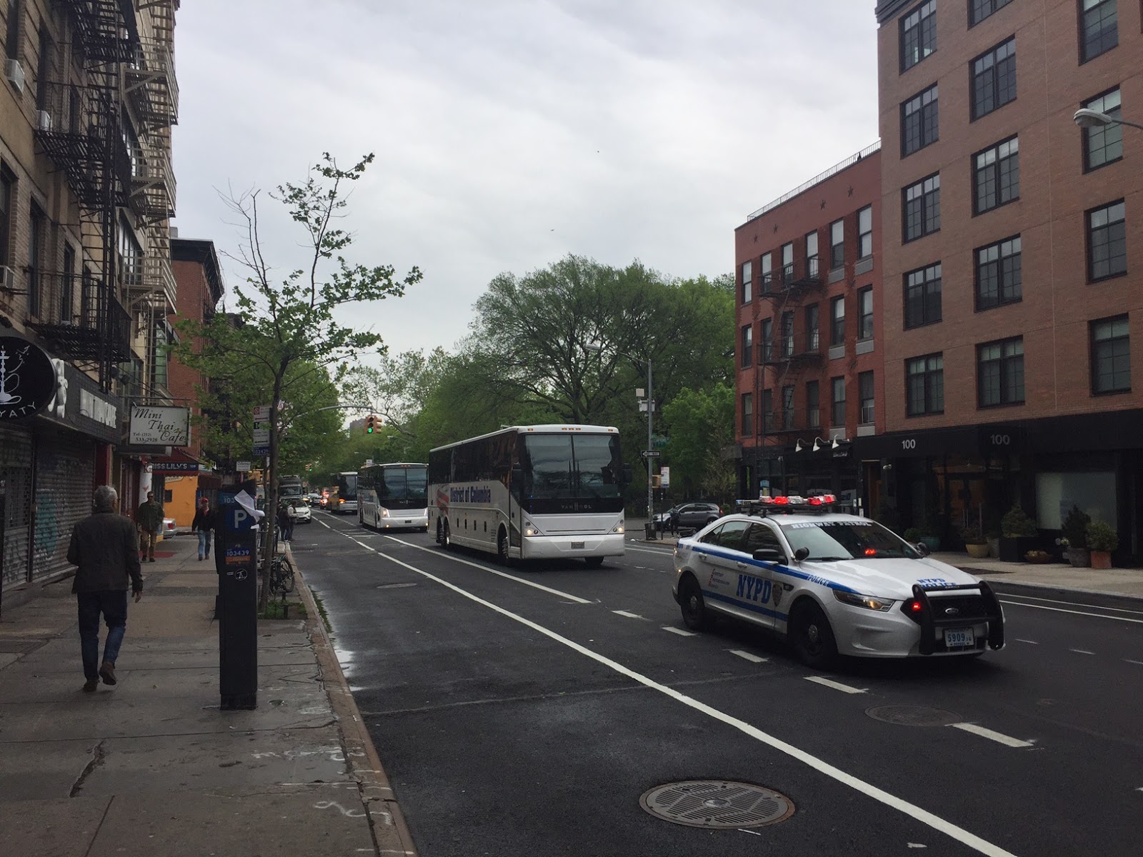 EV Grieve Today in photos of policeescorted charter buses on Avenue A