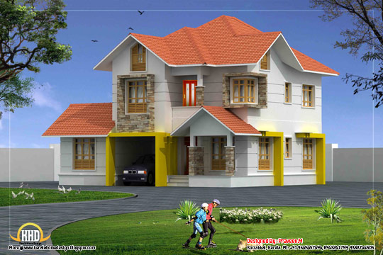 Sloping Roof house - 199 Sq M (2150 Sq. Ft) - February 2012