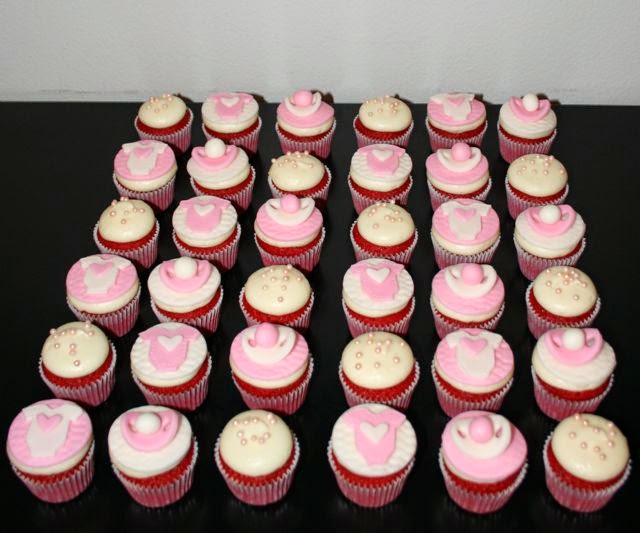 Pink and White Baby Shower Cupcakes