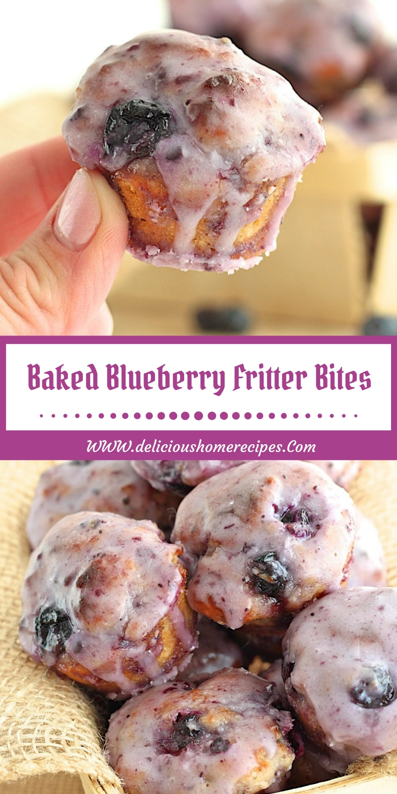 Baked Blueberry Fritter Bites Baked Blueberry Fritter Bites