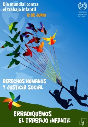 Día Mundial contra el Trabajo Infantil Imagen referente al Día Mundial contra el trabajo infantil con lema