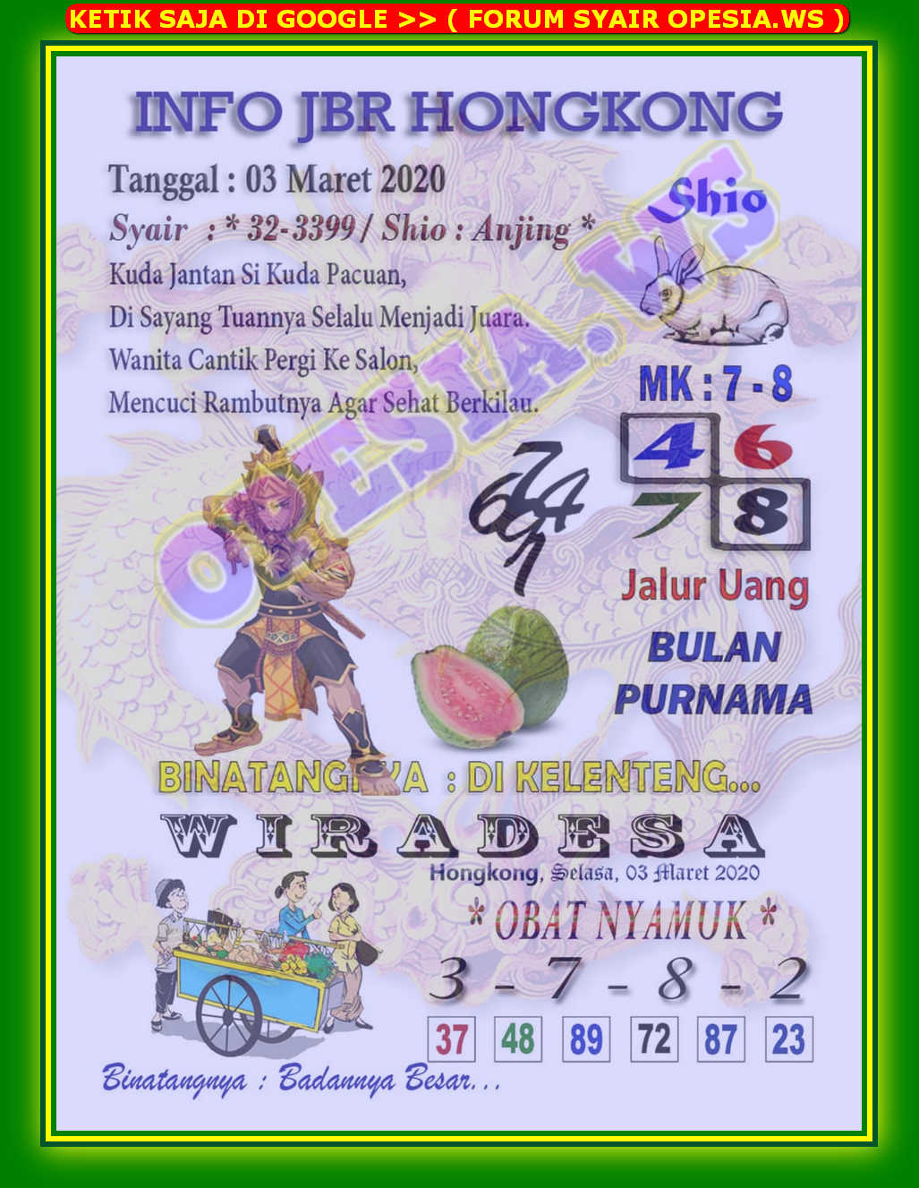1 New Message Kode Syair Hongkong 3 Maret 2020 Forum Syair Togel Hongkong Singapura Sydney