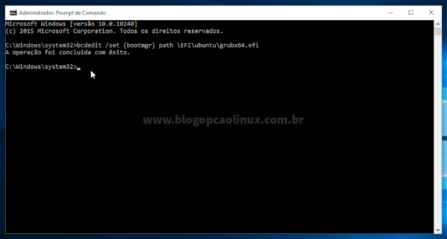 Tela do Prompt de comando no Windows 10 Tela do Prompt de comando no Windows 10