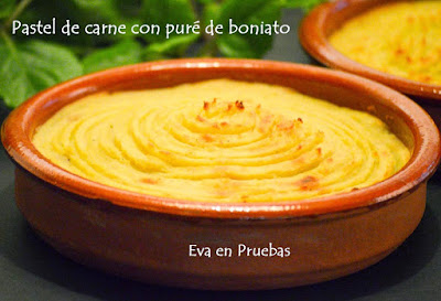 Pastel de carne con puré de boniatos sin lactosa