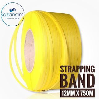 Siap Kirim Strapping Band 12Mm X 750M Tali Packing Tali Klam Warna Kuning 7Kg Original