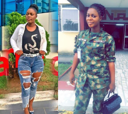 "I slay in my military uniform just the same way I slay in my civil wear" - Sexy Nigerian female soldier boasts