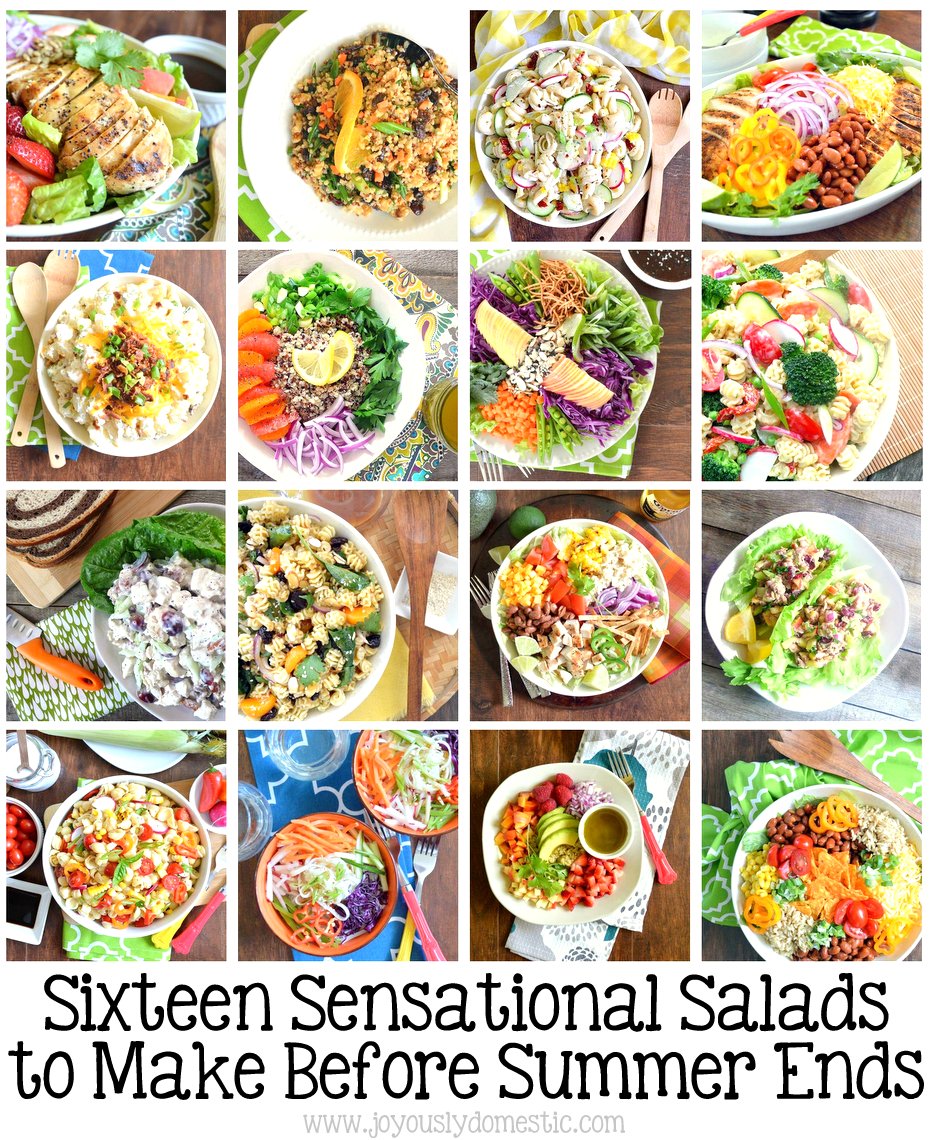 Joyously Domestic Sixteen Sensational Salads to Make Before Summer Ends