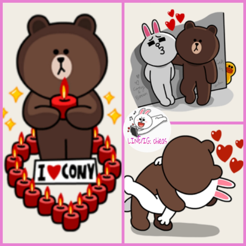Cony and brown threesome