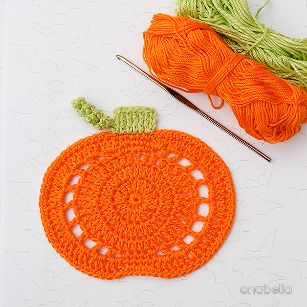 Crochet Pumpkin Coasters by Anabelia Craft Design