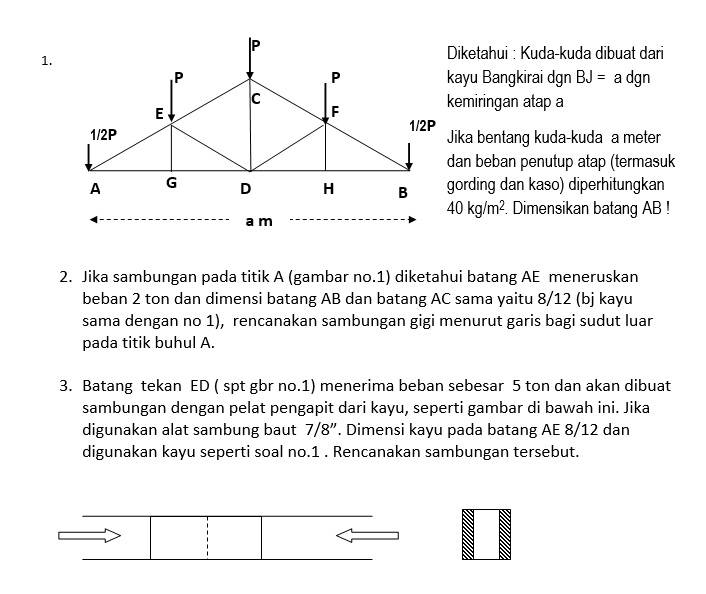 Contoh Soal Struktur Kayu Sambungan Baut Berbagai Struktur