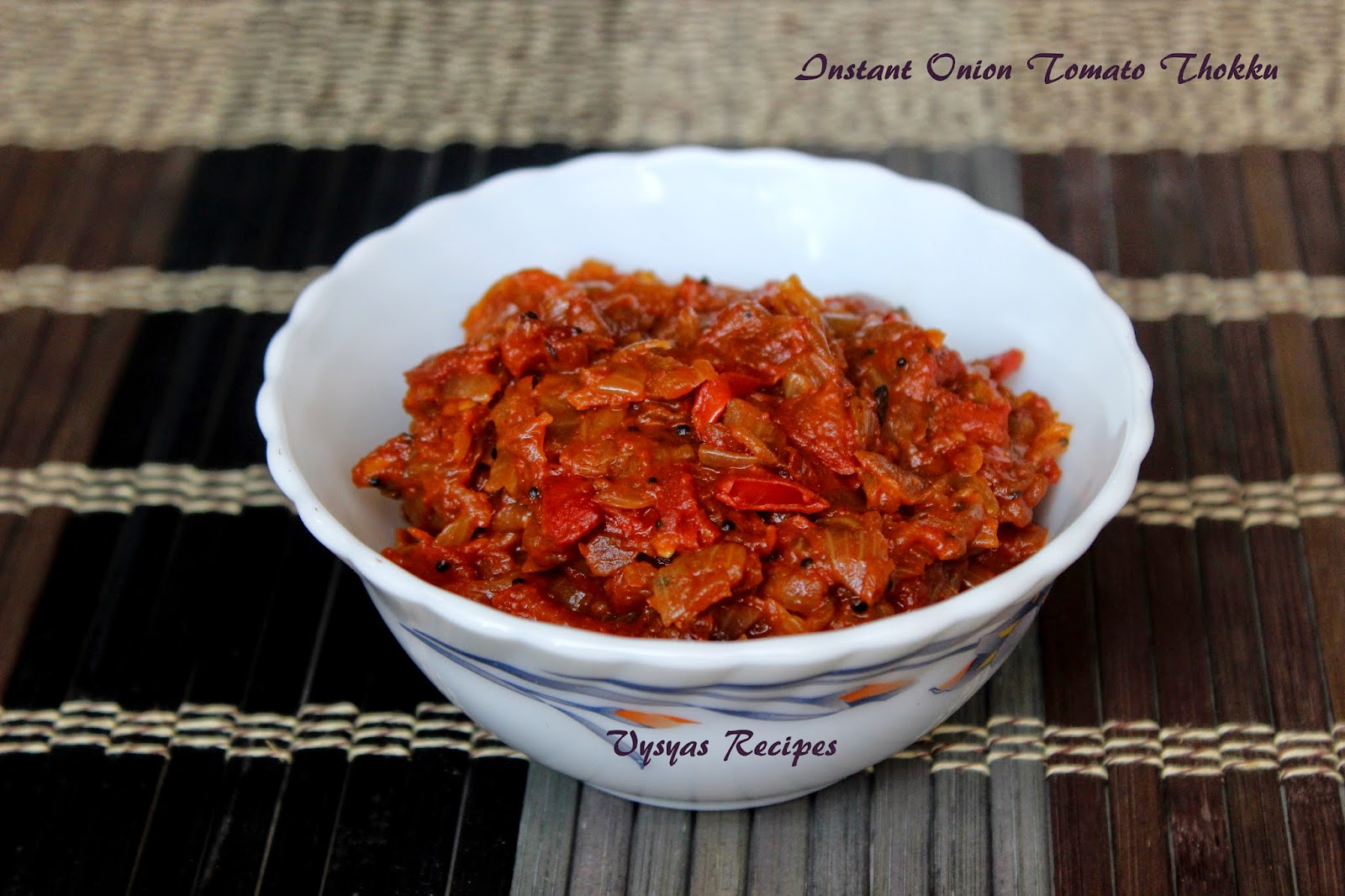 Vysya's Delicious Recipes Easy Side dishes for chapathi, Roti