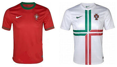 Portugal Home+Away Euro 2012 Kits (Nike)