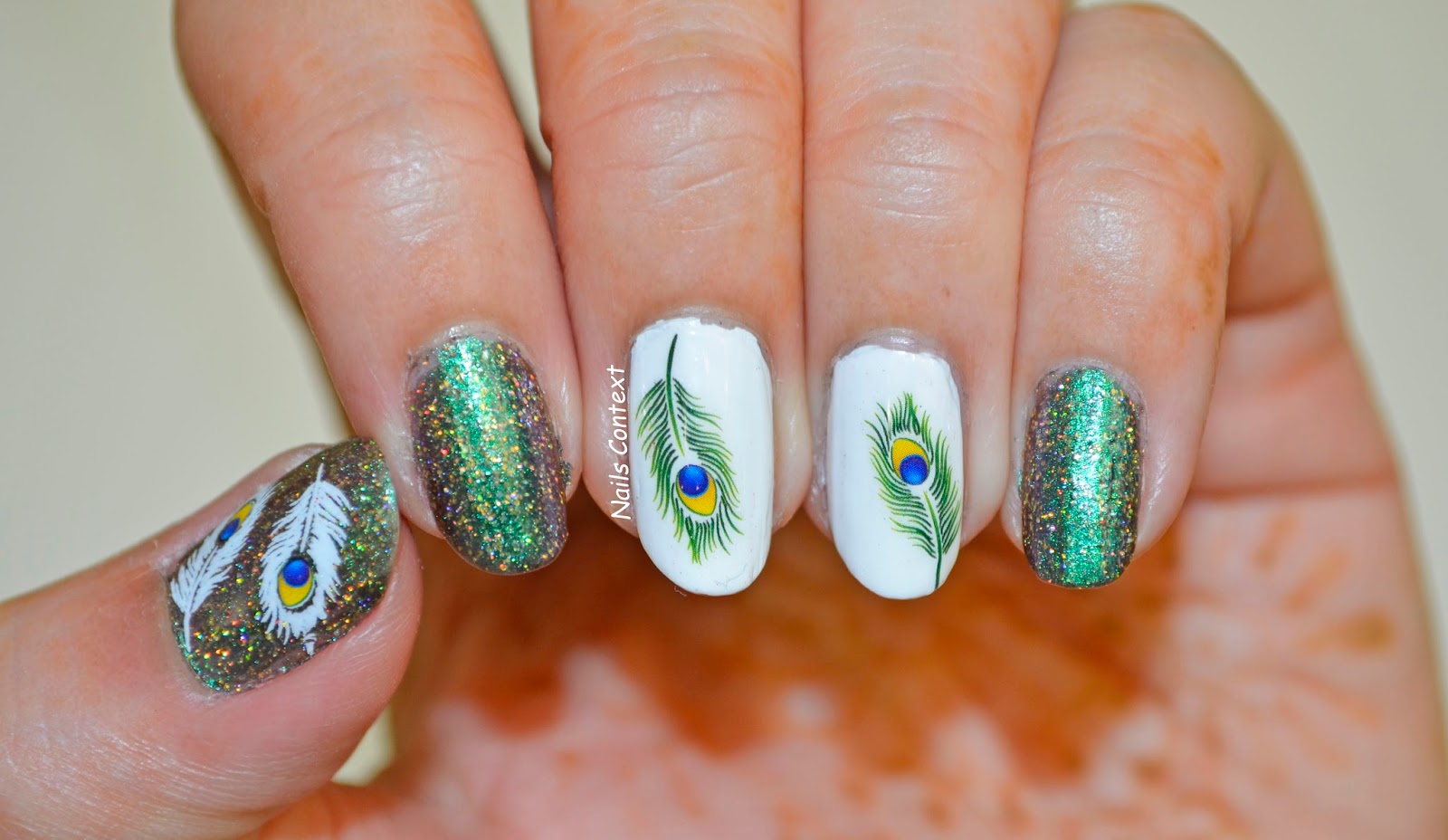 Nails Context: Peacock Feathers
