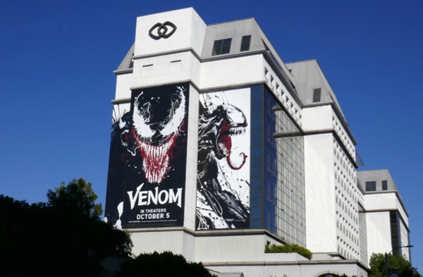 Giant Venom movie billboard Beverly Boulevard Giant Venom movie billboard