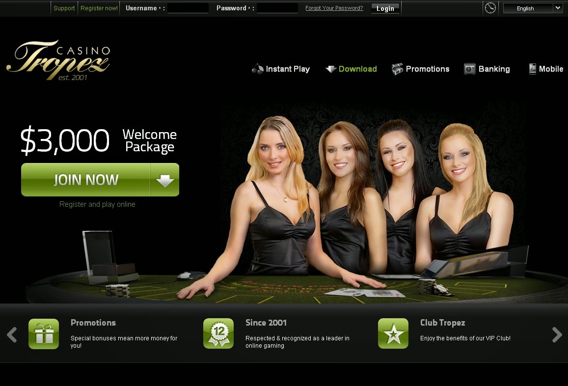 Tropez Casino Screen