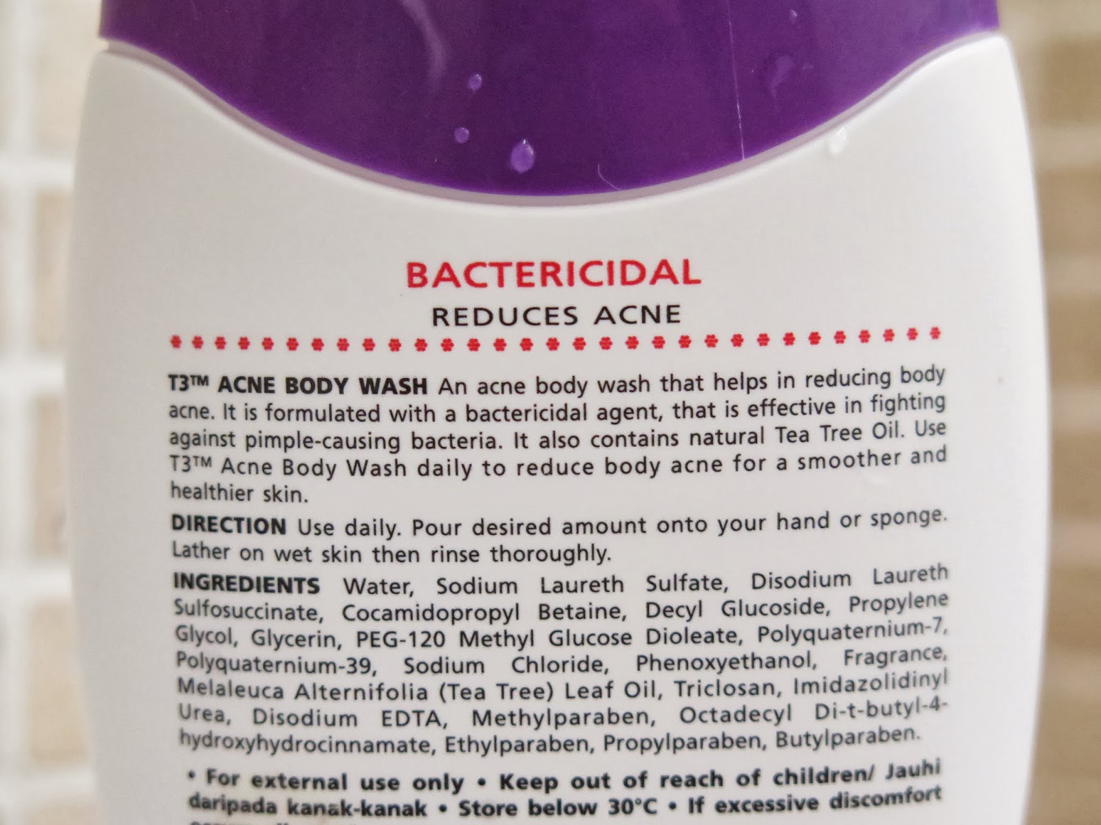 MACHER ONLINE REVIEW T3 Pimple Solution Acne Body Wash