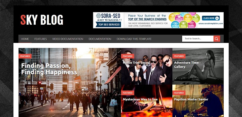 Sky Blog Free Blogger Template