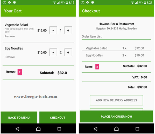 Source Code Project Android Food Oredering For Restaurant 