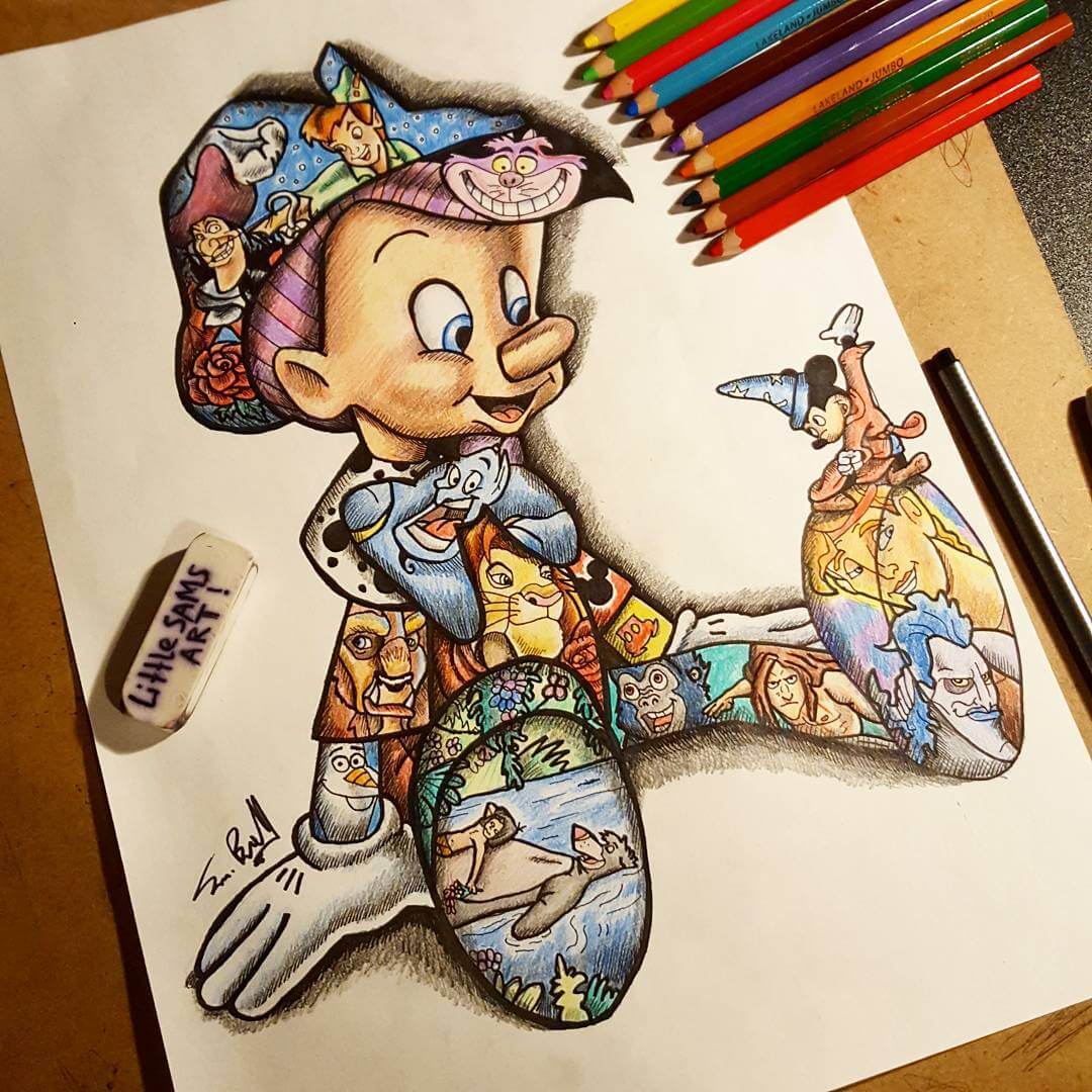 01-Disney-Pinocchio-S-Brunell-Movie-Drawings-within-Drawings-www-designstack-co
