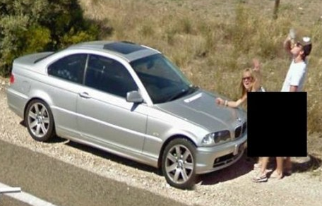 weird news stories love making couple caught by google street view camera