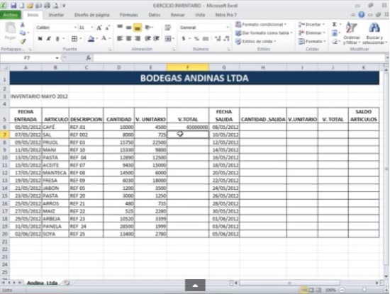 tecnologia e informatica modelo de inventarios en excel formatos inventarios en excel gratis