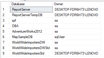 sqlfingers.com: Query to list each SQL Server database with owner