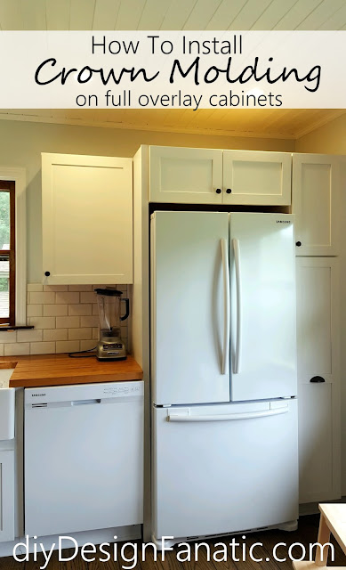 Diy Design Fanatic How To Install Crown Molding On Full Overlay