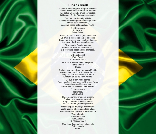 Letra Do Hino Nacional Brasileiro Oficial Para Imprimir Letra Do Hino Nacional Brasileiro Oficial Para Imprimir