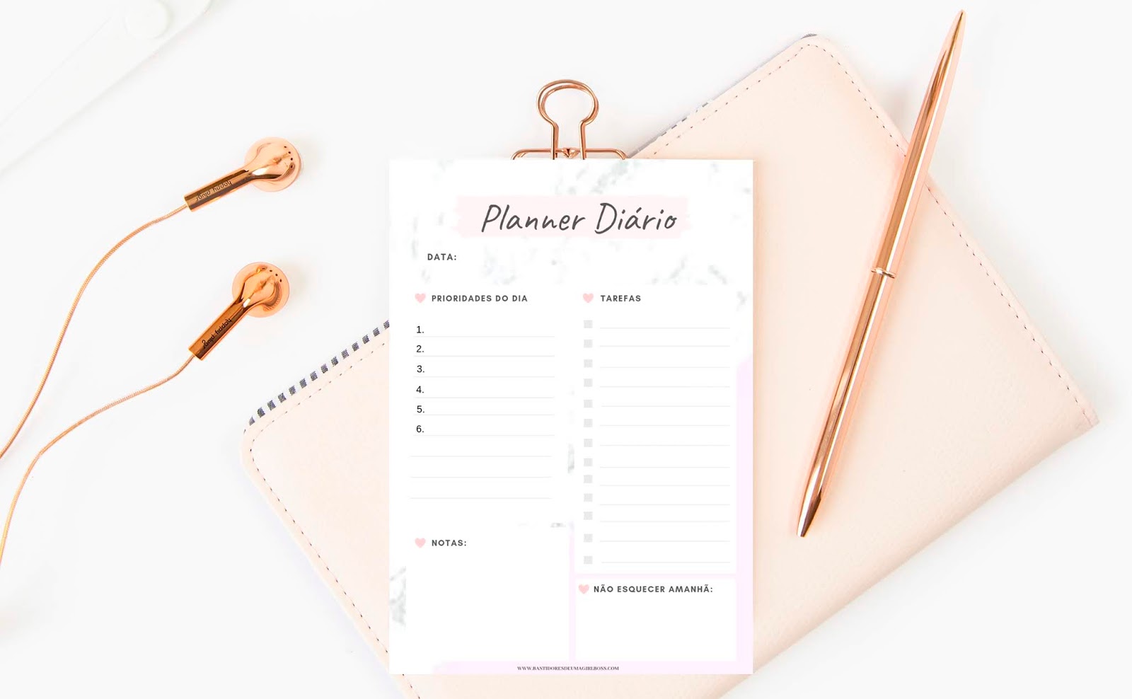 planner diário gratuito bastidores de uma girlboss