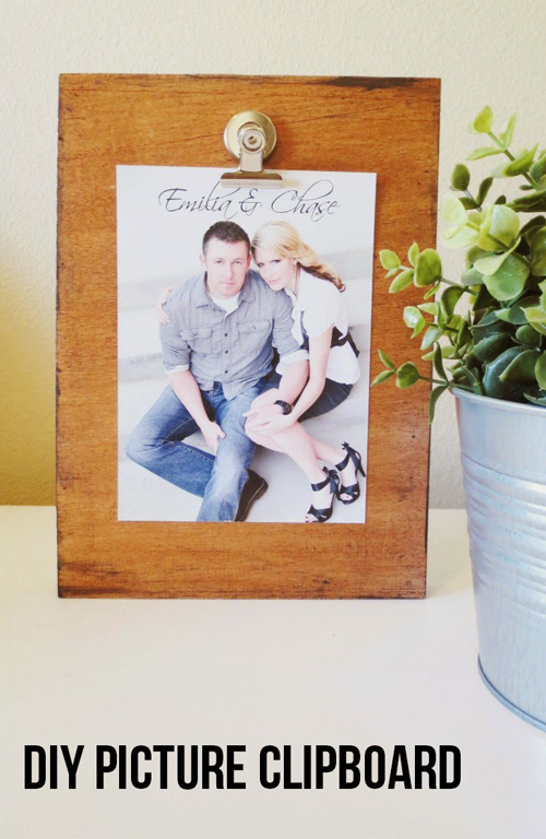 {five minute friday} Reclaimed Wood Photo Clipboard | Blue i Style ...