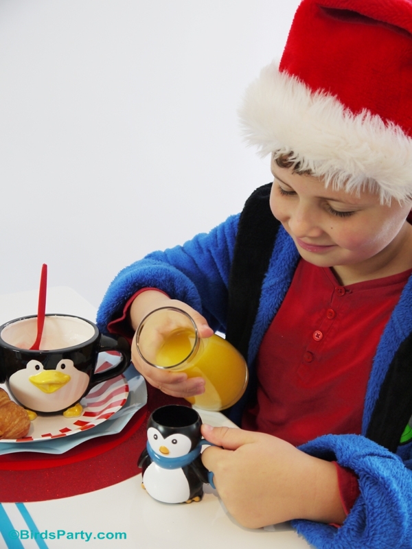 North Pole Christmas Breakfast Table Ideas with free printables - BirdsParty.com