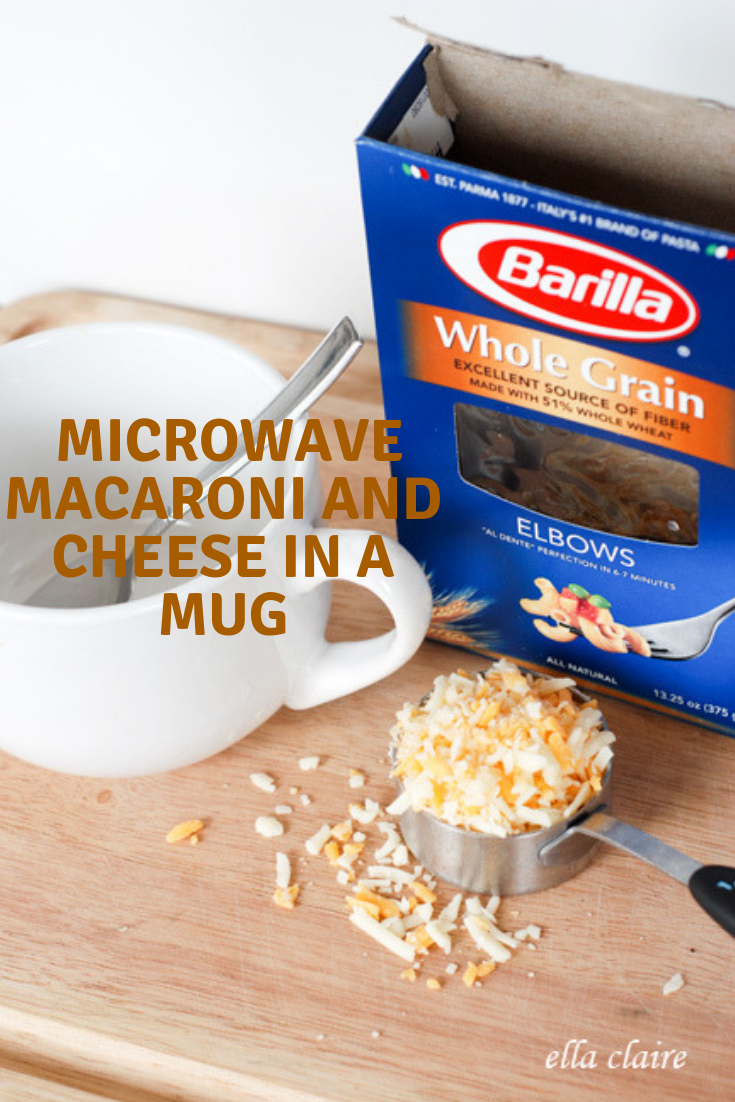 Easy Homemade Microwave Macaroni and Cheese in a Mug!