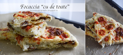 Focaccia "cu de toate" (fara oua)
