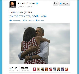 El tuit más retuiteado de la historia, Obama 2012