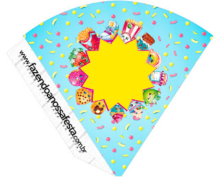 Shopkins: Imprimibles Gratis para Fiestas. Para conos = cucuruchos.