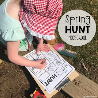 conversations from the classroom Spring Hunt Preschool Activity