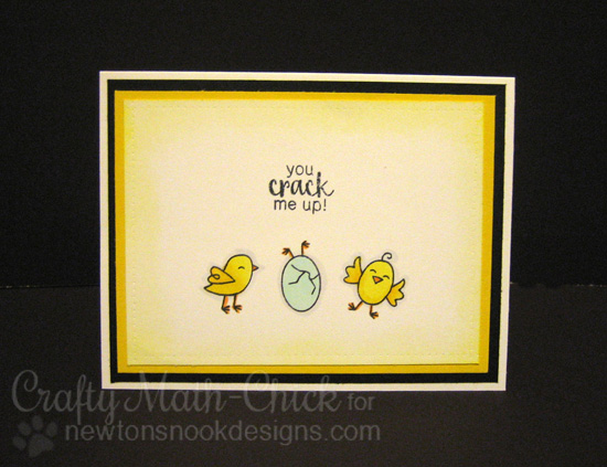 Crack me up Chick Card by Crafty Math-Chick | Hello Spring Stamp set by Newton's Nook Designs #newtonsnook #spring